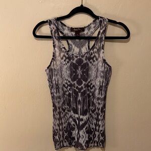 Sweet Pea Monochrome Patterned Sleeveless Top